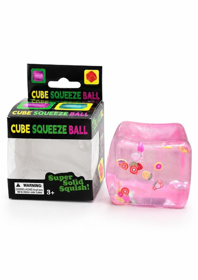 Cube Squeeze Ball (Pink)